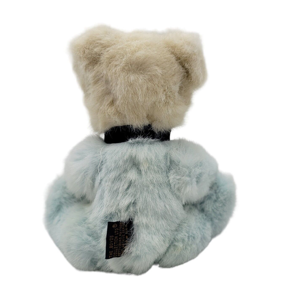 Boyds Bears Plush "Gwinton" Bear 8" Blue w/ Buttons The Archived Collection - Picture 7 of 9
